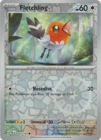 Paldea Evolved Fletchling #163/193 reverse holo